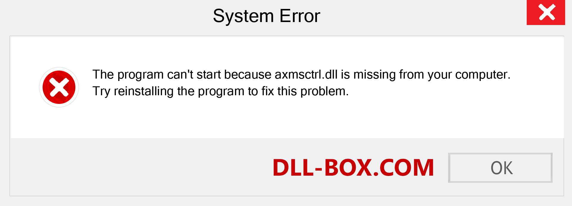  axmsctrl.dll file is missing?. Download for Windows 7, 8, 10 - Fix  axmsctrl dll Missing Error on Windows, photos, images